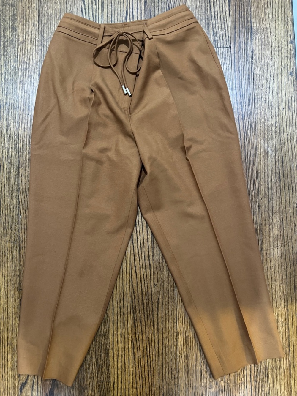 Talbots Women’s Drawstring Trousers in Camel Brown